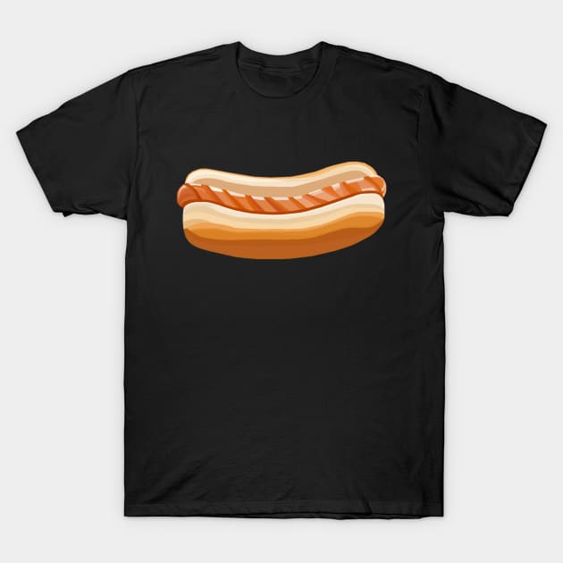 Grilled Hotdog in Bun T-Shirt by Art by Deborah Camp